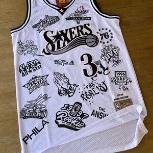 MENS ALLEN IVERSON PHILADELPHIA 76ERS JERSEY L SIXERS